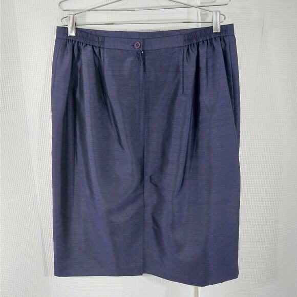 DRESSBARN! GORGEOUS PERIWINKLE BLUE/PURPLE 2 PC JACKET & SKIRT SUIT! SZ 16W - Picture 9 of 12